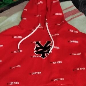 Zoo York Vibrant Red Hoodie with Logo Pattern